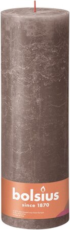 Rustiek stompkaars 300/100 Rustic Taupe