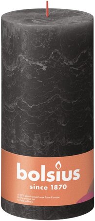 Rustiek stompkaars 200/100 Stormy Grey