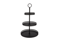 STORAGE SHELF WILD BLACK METAL 37X65CM