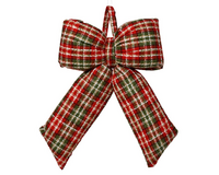 Strik polyester l19b13h6cm groen/rood