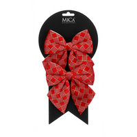 Strik ruit l12b13h1cm rood2st