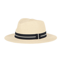 Strohoed panama 31x32x12cm creme