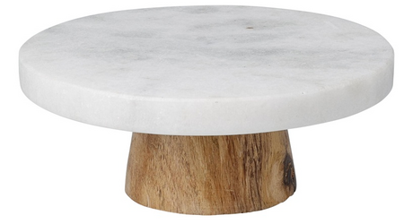 TAARTPLATEAU MARMER 15CM WIT