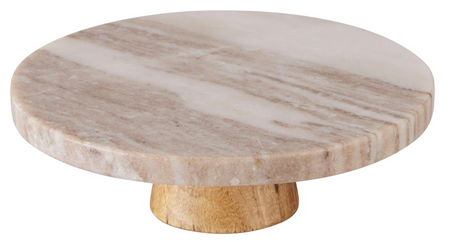 TAARTPLATEAU MARMER 20CM ZAND
