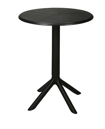 TAFEL ROND ZWART PP  D60X75CM
