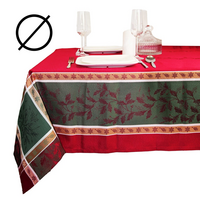 Tafelkleed oliver d180cm rood/groen