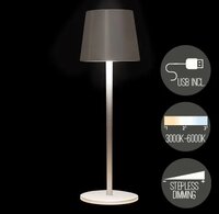 Tafellamp draadloos 27.5x9cm zilver