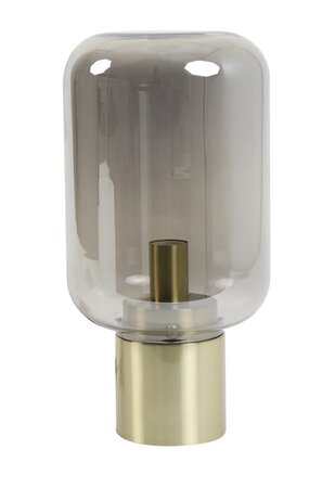Tafellamp glas d22h52cm brons