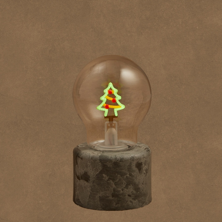 Tafellamp kerstbm bo h13.5d7cm multi