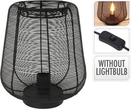 TAFELLAMP METAALDRAAD 33CM ZWA