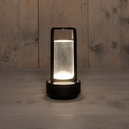 Tafellamp oplaadbaar 18x9cm zwart