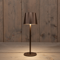 Tafellamp opldbr ribbel 27.5x9 brns