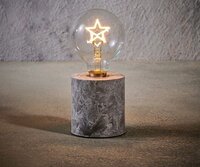 Tafellamp ster b/o/t d8h18cm grijs