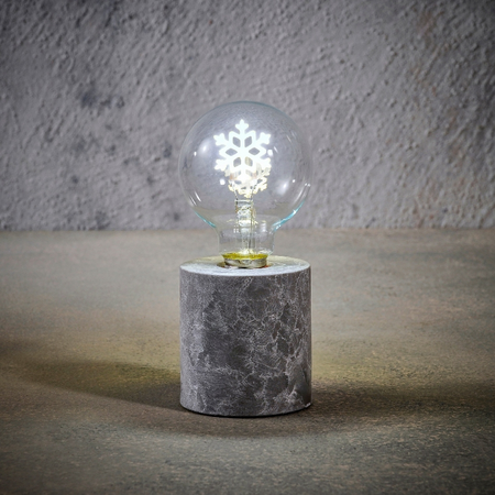 Tafellmp snwvlok b/o/t d8h18cm grs