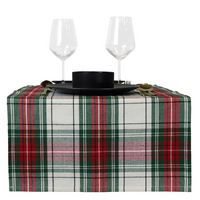 Tafelloper xmas tartan 45x150cm wh