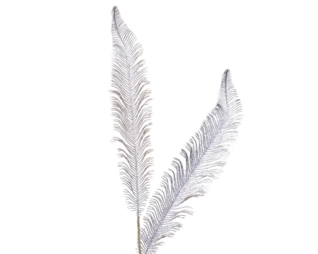 Tak plastic veer l16h90cm goud (Zijde-tak)