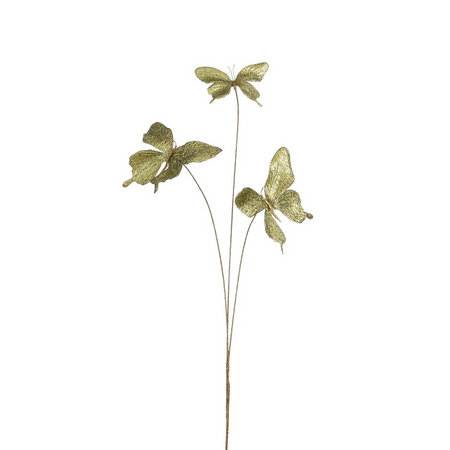Tak vlinder l70b18h17cm goud