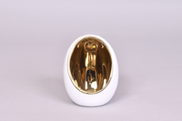TAZA THEELICHT GOUD/WIT 10X10X13CM