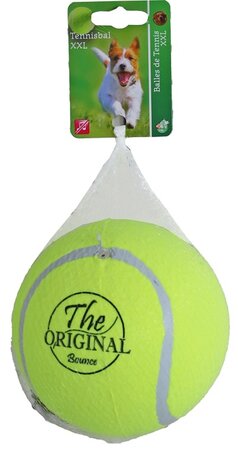 Tennisbal opblaasb.bounce 13cm geel