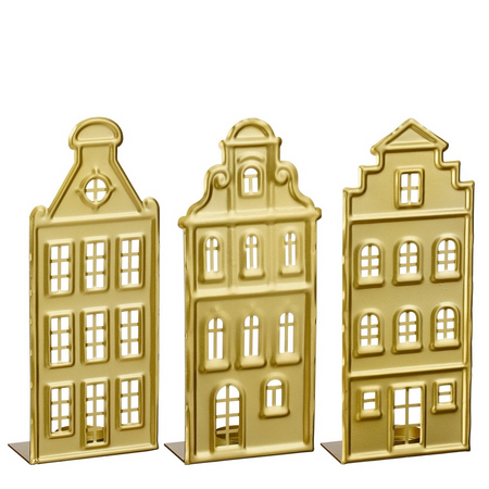 Theelchthdr huis l12b6h30cm goud a3