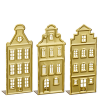 Theelchthdr huis l12b6h30cm goud a3