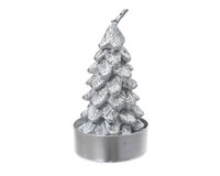 Theelicht boom d7h9cm 4st zilver