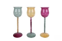 Theelichth aya glas 9x9x27cm a3