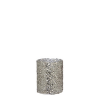Theelichthdr d8h10cm zilver