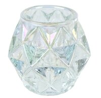 Theelichthdr glas 7x7x7cm trnsprnt