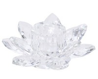 Theelichthdr glas d11h3.5cm helder