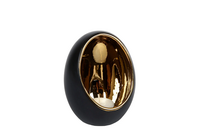 Theelichthdr goud/zwart l11b11h15cm - afbeelding 2