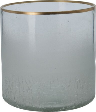 THEELICHTHOUDER 10CM GOUD RAND