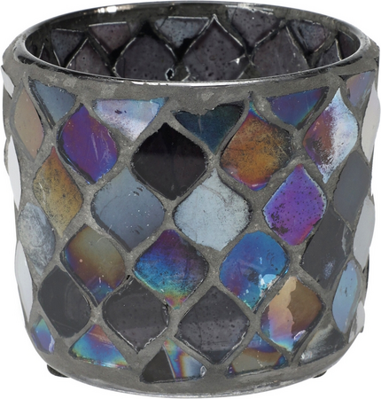 THEELICHTHOUDER 6CM GLAS BRUIN