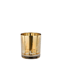 Theelichthouder boom d9h10cm goud