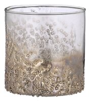 Theelichthouder d10h10cm goud