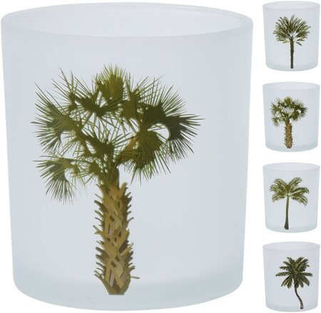 THEELICHTHOUDER GLAS 4ASS DESS