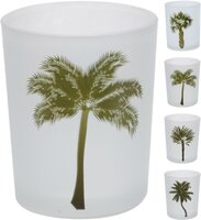 Theelichthouder glas assorti per stuk