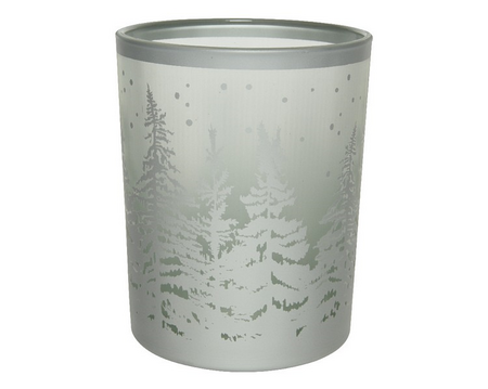 Theelichthouder glas d10h13cm zlvr - afbeelding 1