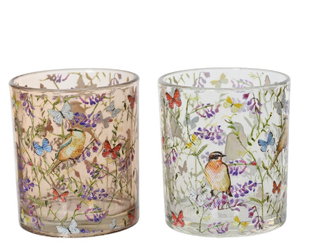 Theelichthouder glas d8h9cm a2