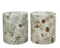 Theelichthouder glas d9h10cm per stuk