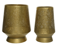 Theelichthouder ijzer d28h350cm gd