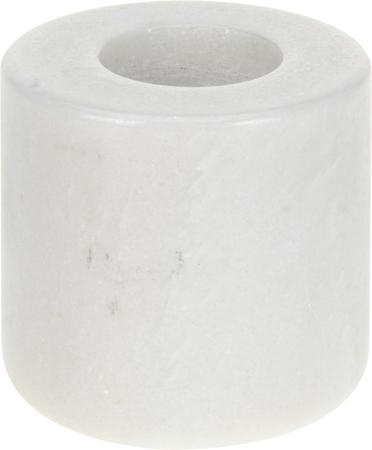 THEELICHTHOUDER MARMER WIT 8CM