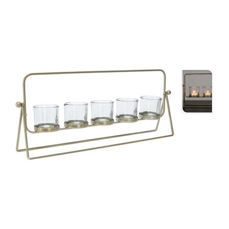 THEELICHTHOUDER METAAL VOOR 5