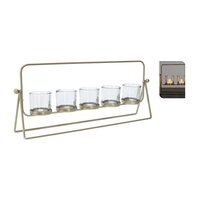 THEELICHTHOUDER METAAL VOOR 5