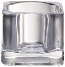 Theelichthouder square 40/55 transparant
