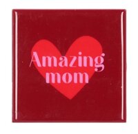 TILE AMAZING MOM RED 10X10X1CM