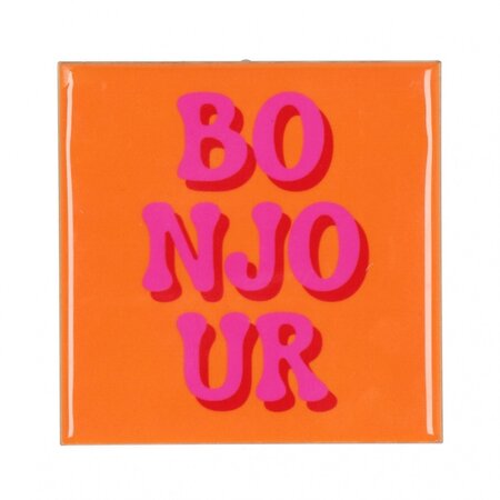 TILE BONJOUR ORANGE 10X10X1CM