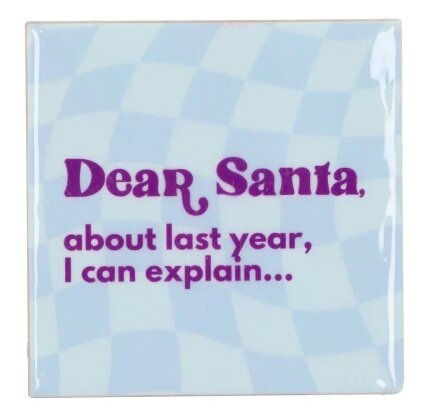 TILE DEAR SANTA 10X10X1CM NM