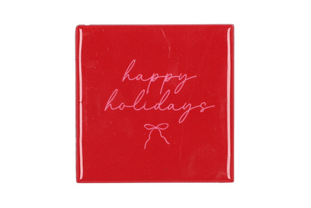 TILE HAPPY HOLIDAYS BOW 10X10X1CM