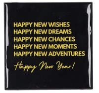TILE HAPPY NEW WISHES 10X10X1CM NM